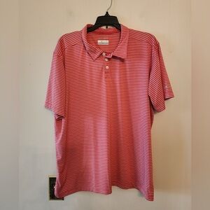 Columbia Omni-Wick red striped polo shirt size mens xl